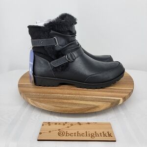 Jambu Women's Indiana Waterproof Faux Fur Lined Buckled Boots Size: 9.5